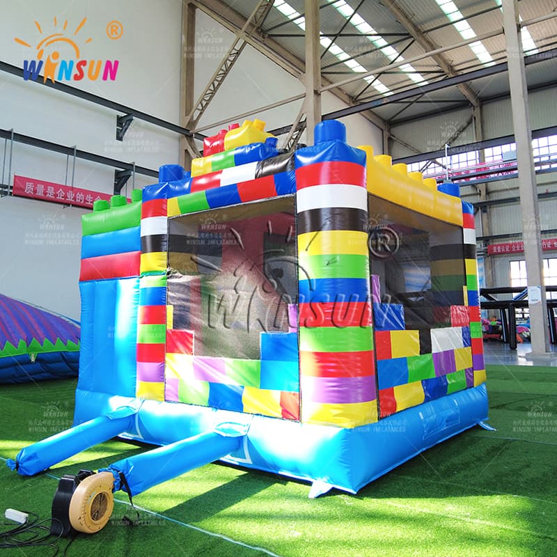 Inflatable Lego Blocks Combo with Dry Slide