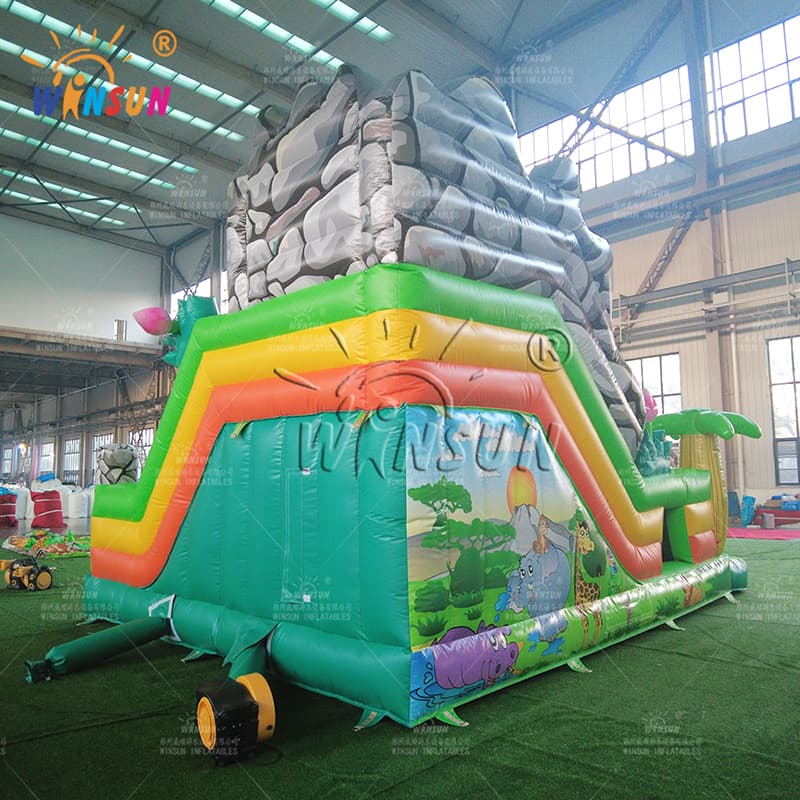 Jungle Animals Inflatable Bouncer Dry Slide