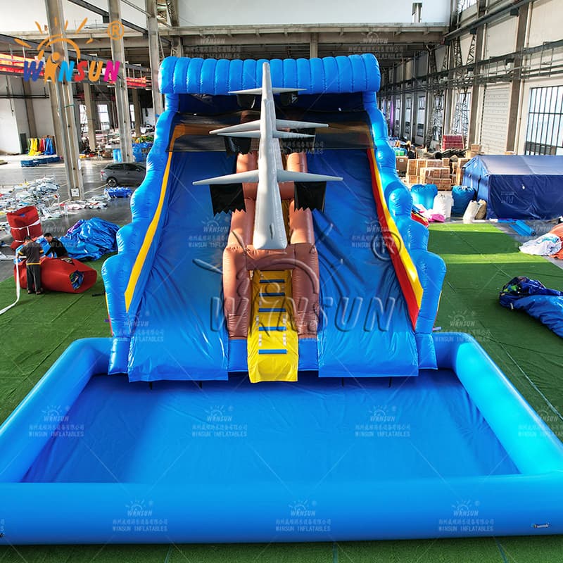 Pirate_themed Inflatable Water Slide with Pool