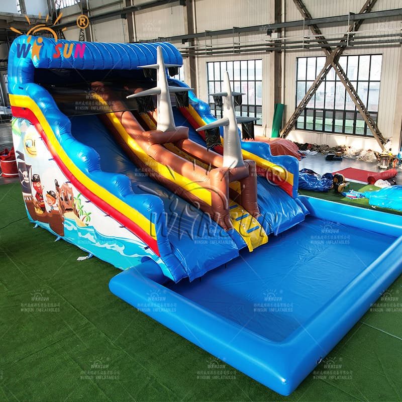 Pirate_themed Inflatable Water Slide with Pool