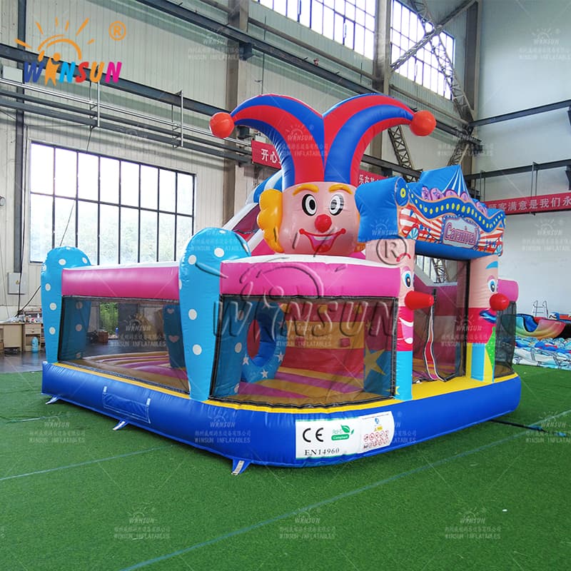 Lovely Circus Clown Inflatable Bounce House