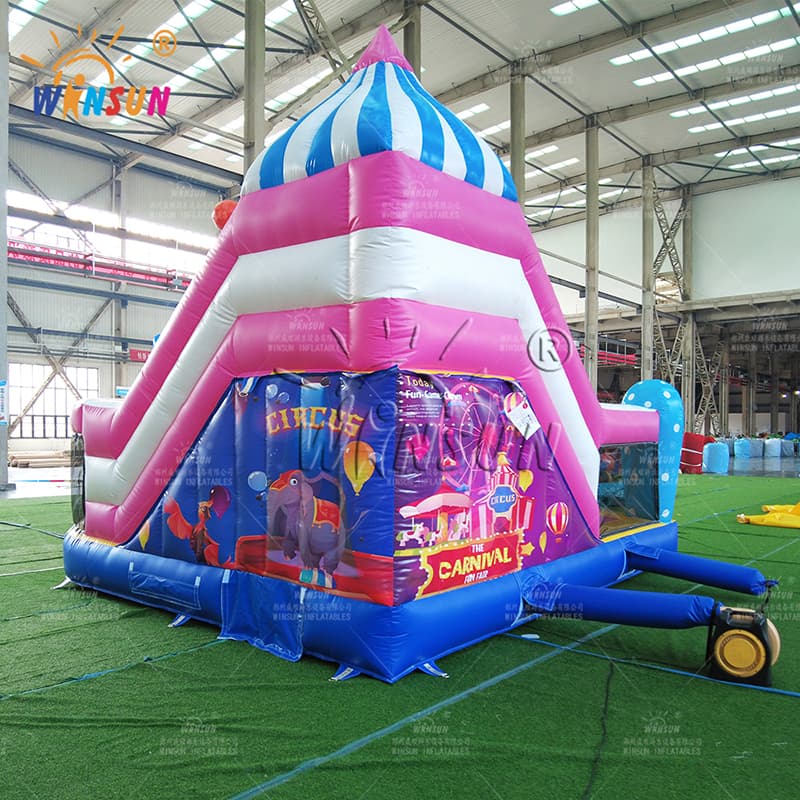 Lovely Circus Clown Inflatable Bounce House