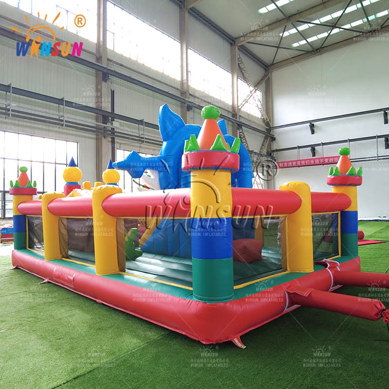 Blue Cat Paradise Inflatable Outdoor Playground