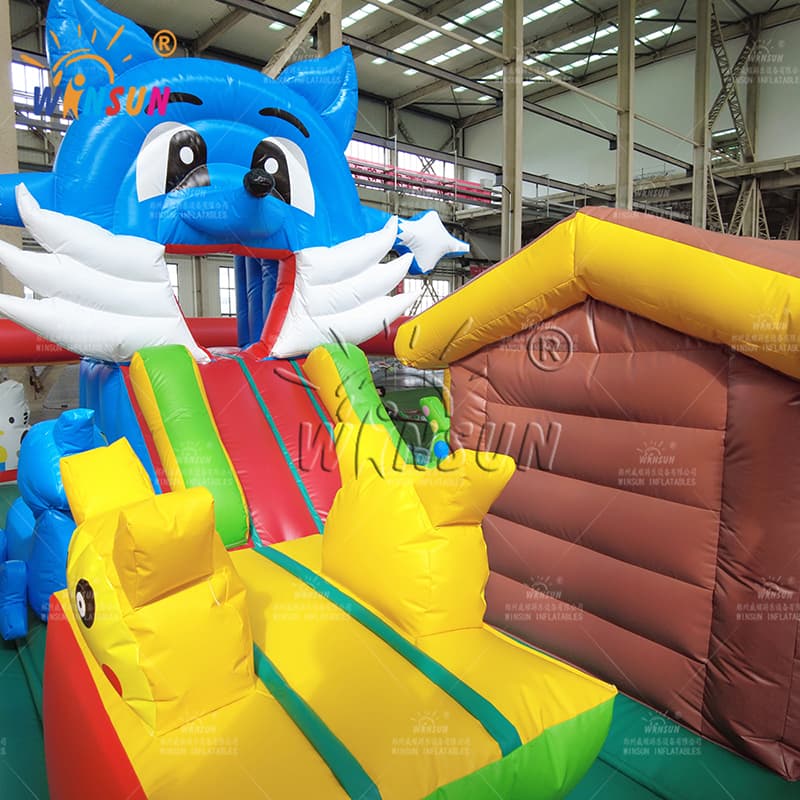 Blue Cat Paradise Inflatable Outdoor Playground