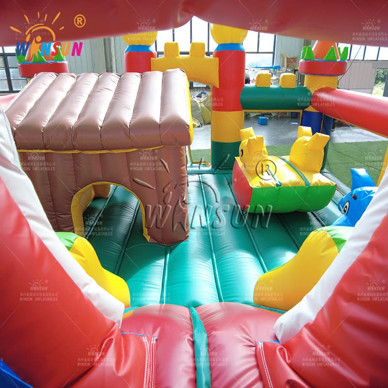 Blue Cat Paradise Inflatable Outdoor Playground