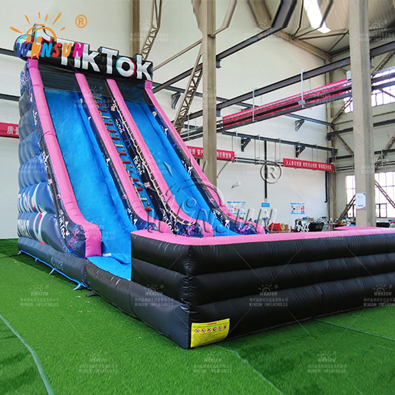 TikTok Inflatable Water Slide with Pool