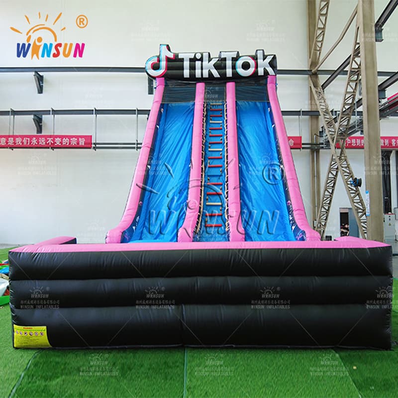 TikTok Inflatable Water Slide with Pool