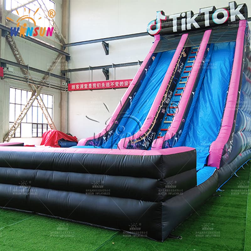 TikTok Inflatable Water Slide with Pool