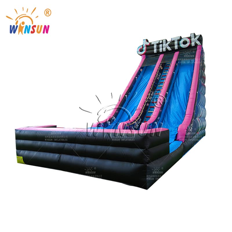 TikTok Inflatable Water Slide with Pool