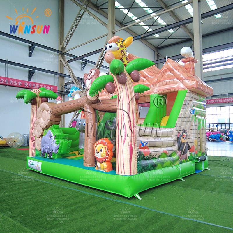 Rainforest Inflatable Castle Jungle Combo