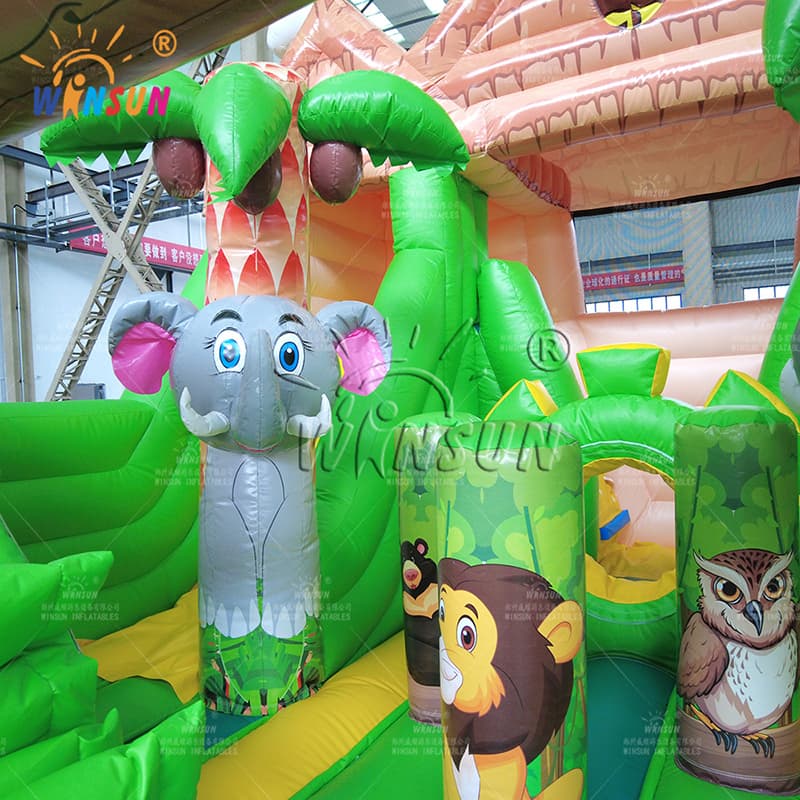 Rainforest Inflatable Castle Jungle Combo