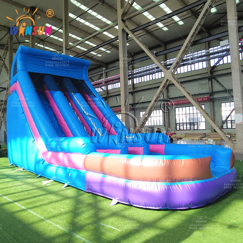 Inflatable Double Water Slide with Pool