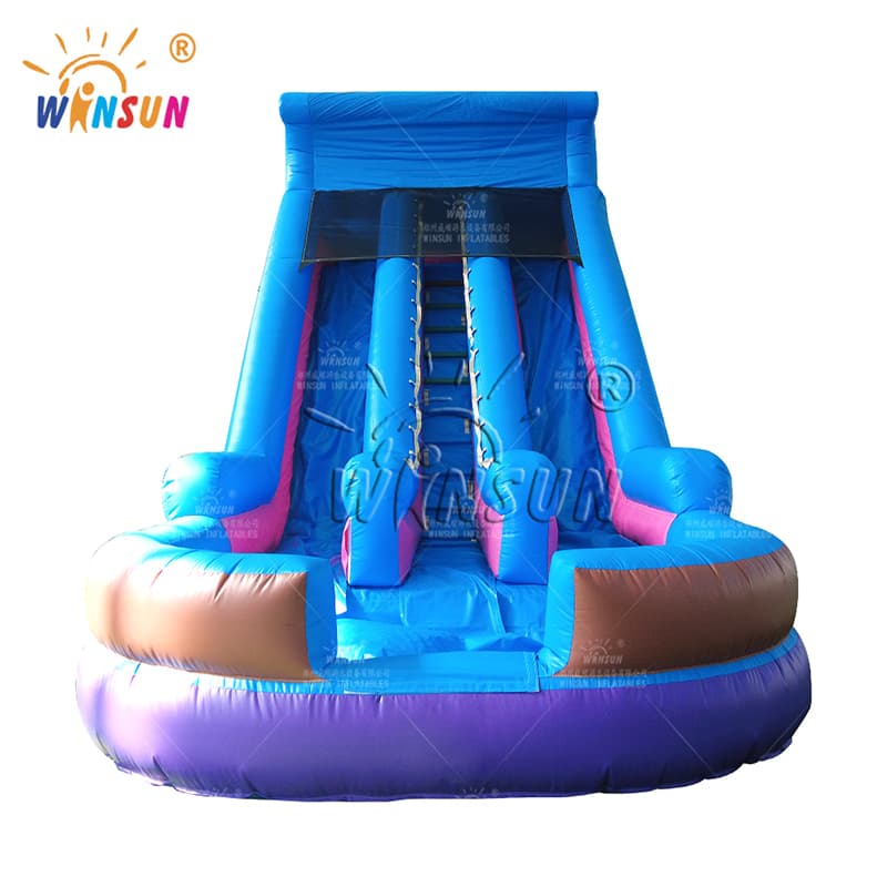 Inflatable Double Water Slide with Pool