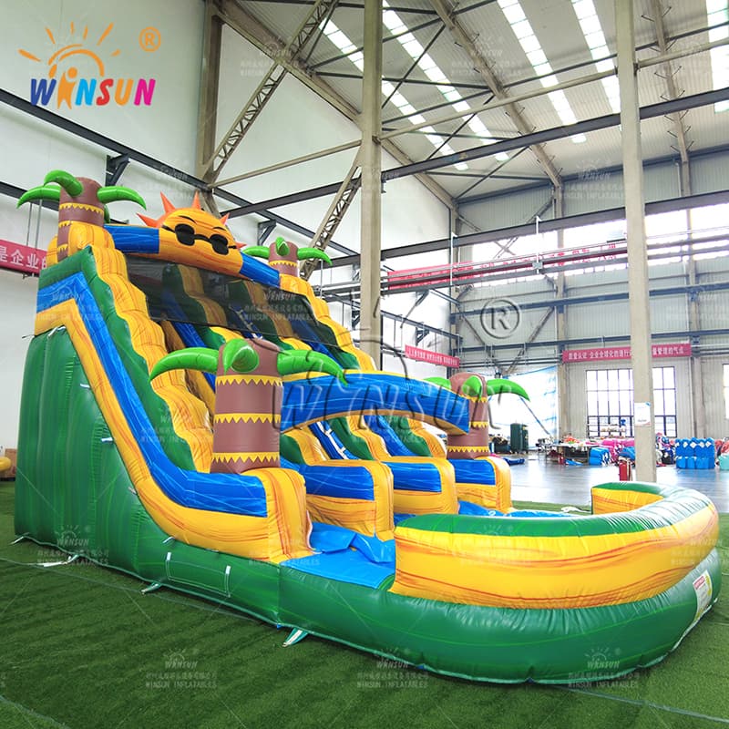 Sun Double Lane Commercial Marble Water Slide