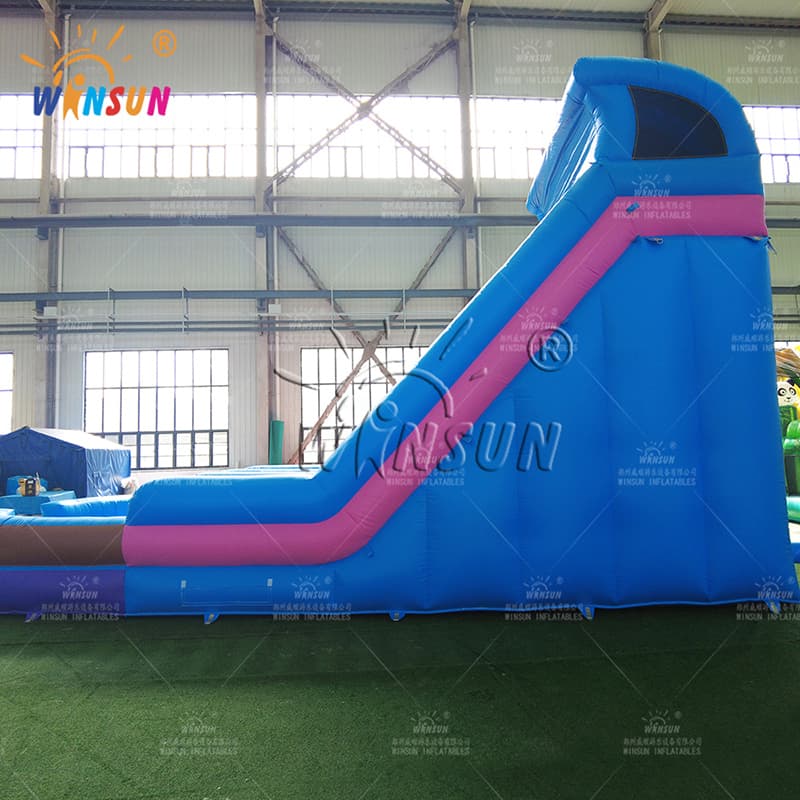 Inflatable Double Water Slide with Pool