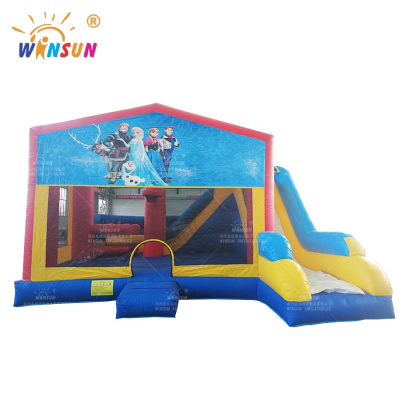 6-In-1 Inflatable Combo Jumping Castle with Slide