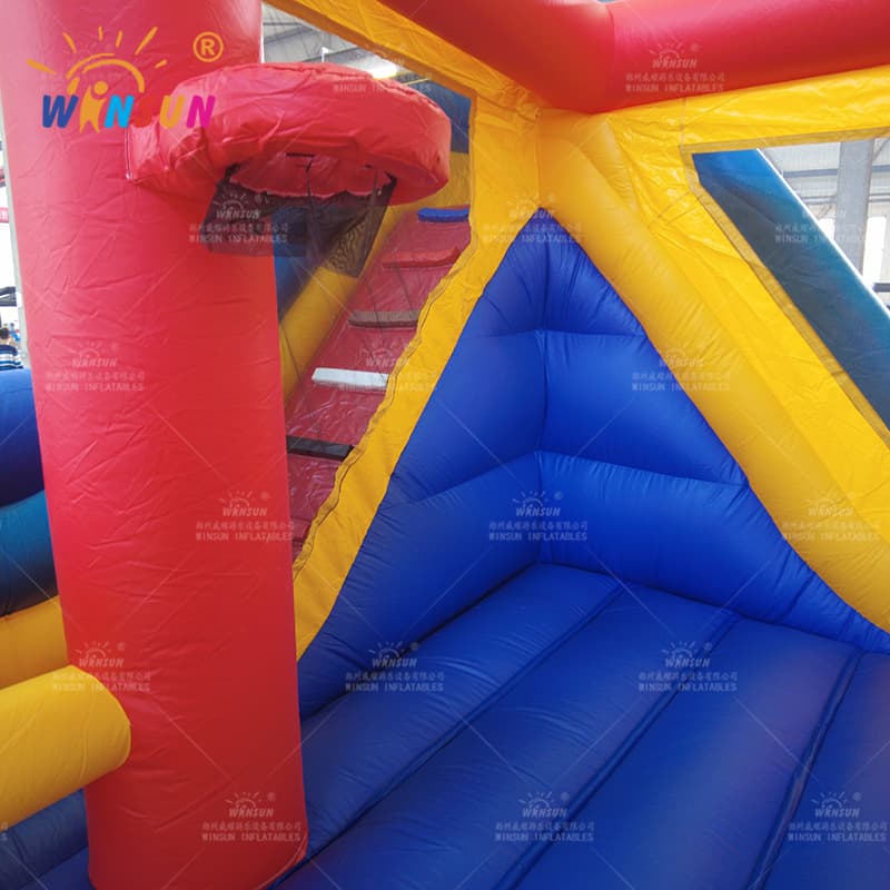 6-In-1 Inflatable Combo Jumping Castle with Slide