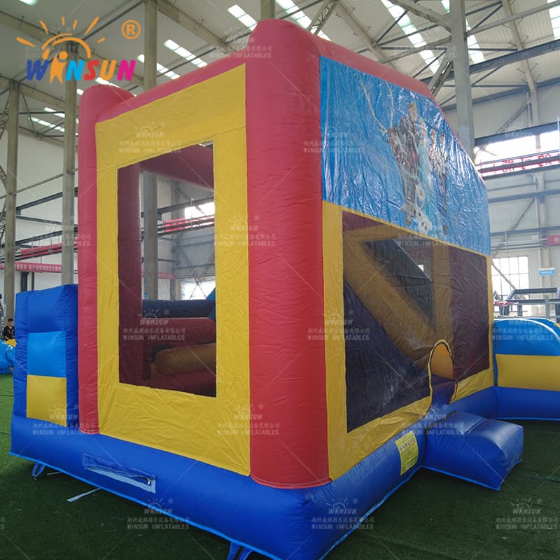 6-In-1 Inflatable Combo Jumping Castle with Slide