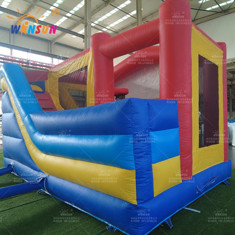 6-In-1 Inflatable Combo Jumping Castle with Slide