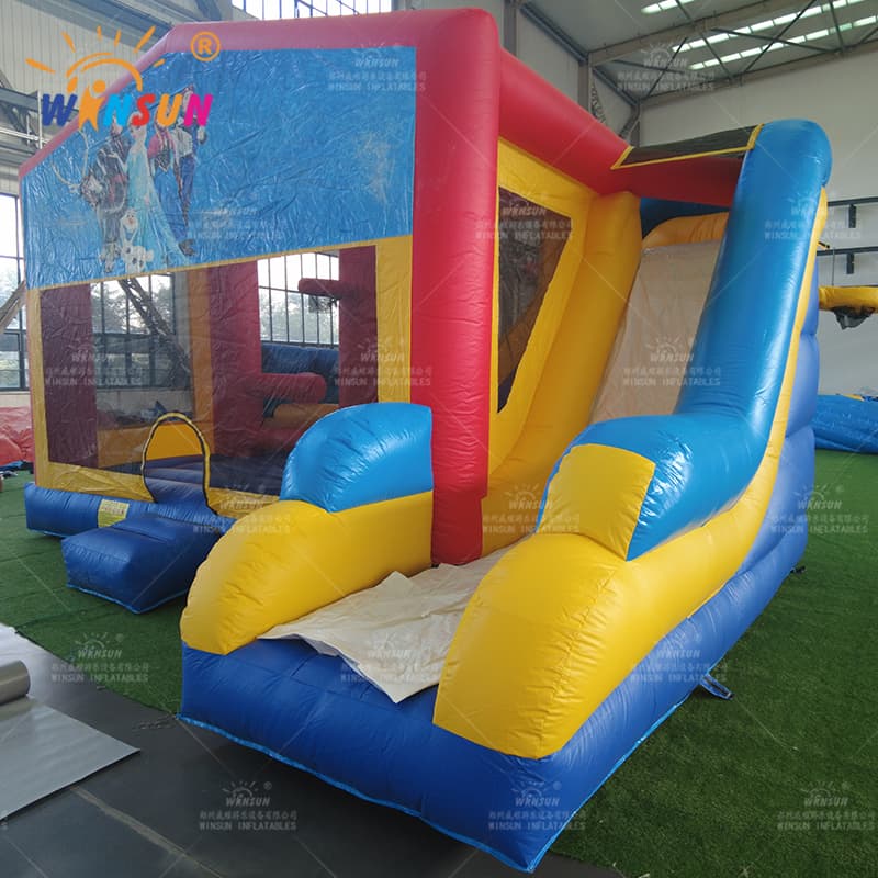 6-In-1 Inflatable Combo Jumping Castle with Slide