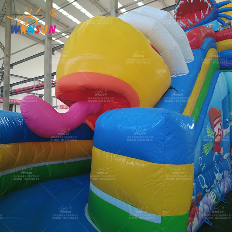 Piranha Inflatable Water Slide With Air-tight Pool