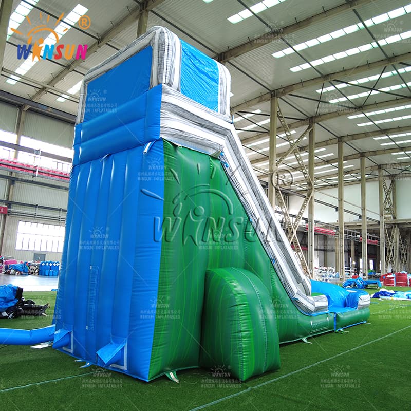 Green Marble Inflatable Water Slide