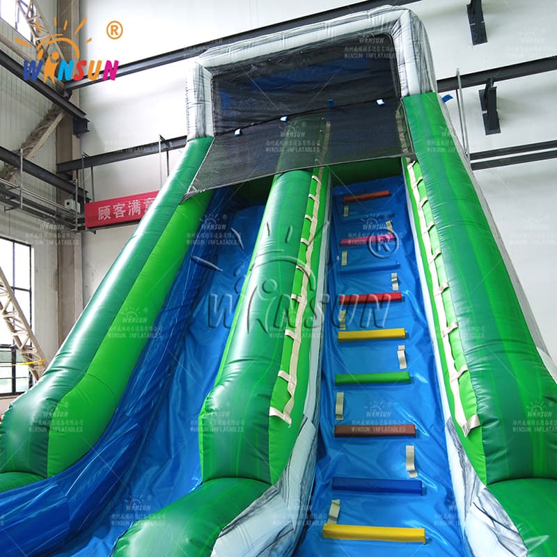 Green Marble Inflatable Water Slide