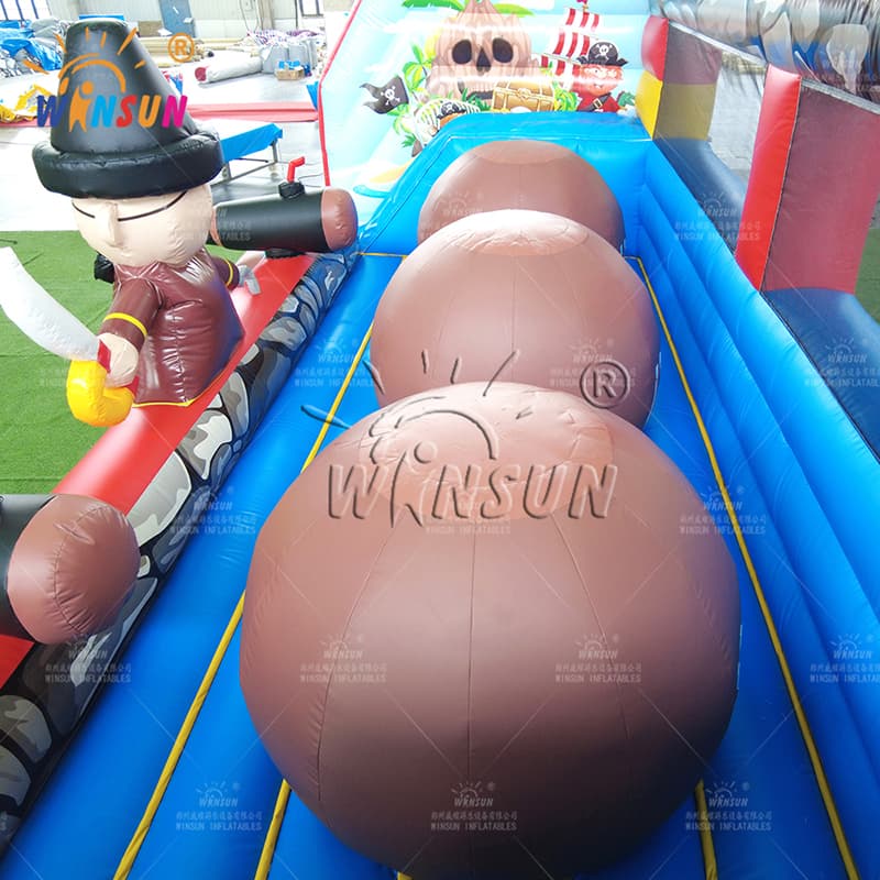 Pirate Inflatable Wipe Out Interactive Game