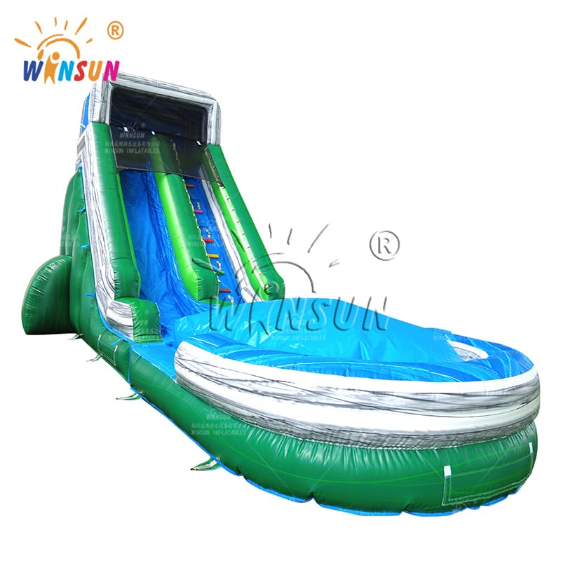 Green Marble Inflatable Water Slide