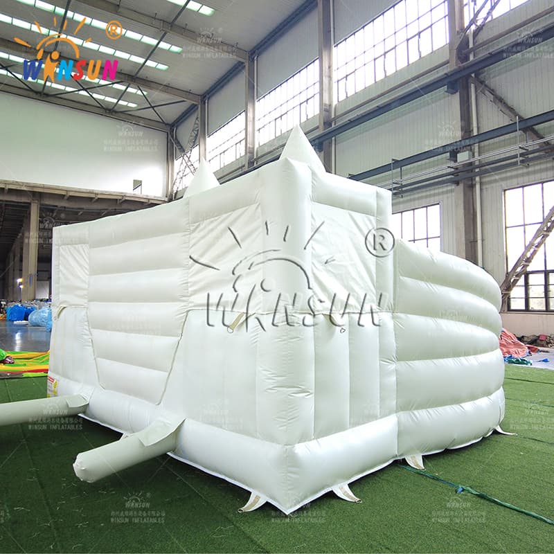 White Inflatable Water Slide with Pool