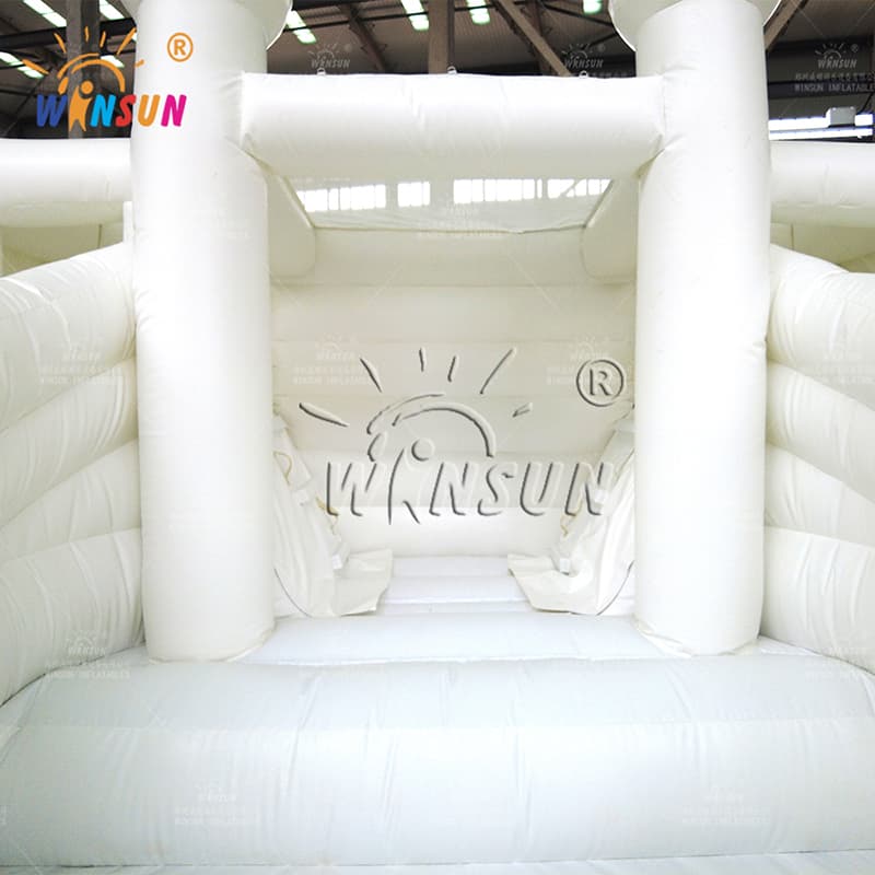 White Inflatable Water Slide with Pool