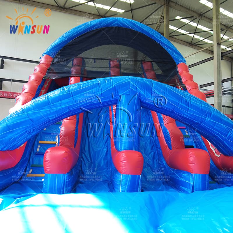 Blue Marble Four Lane Water Slide Outdoor Use