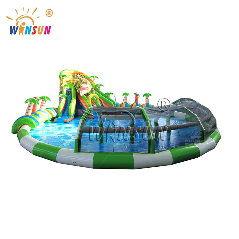 Crocodile Inflatable Aqua Park Wake Island Water Park