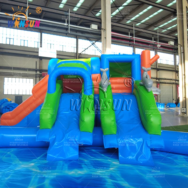 Octopus Water Park Inflatable Water Slides with Pool