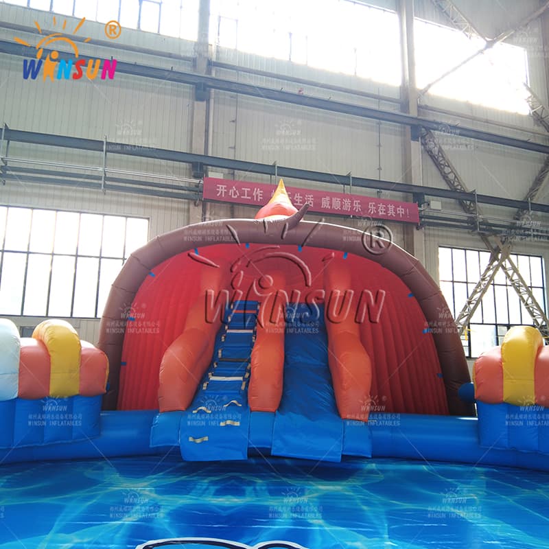 Octopus Water Park Inflatable Water Slides with Pool