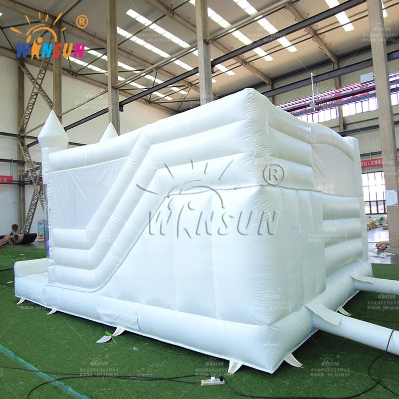 White Bounce House with Slides