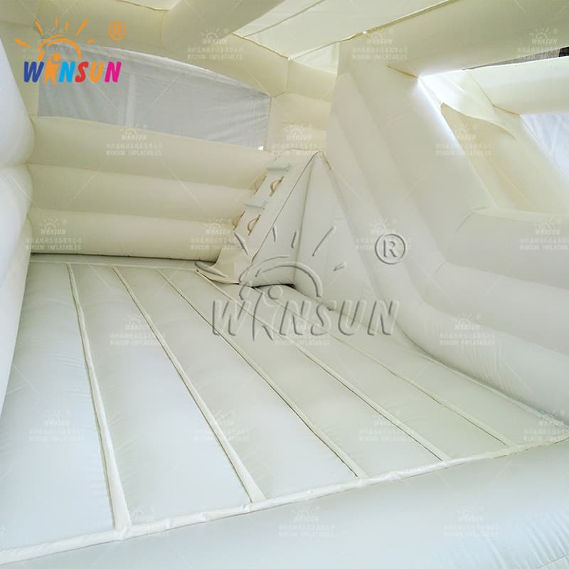 White Bounce House with Slides