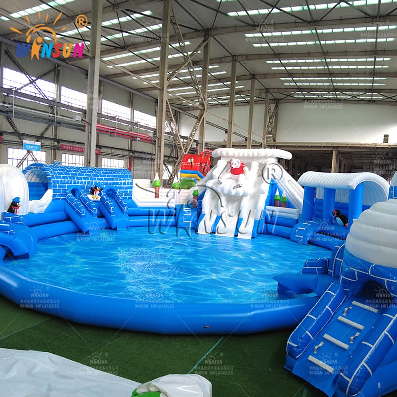 Ice World Inflatable Polar Bear Water Park