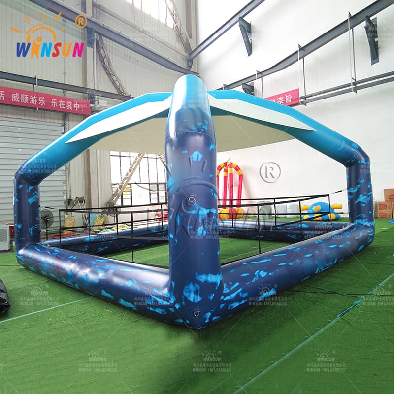 Outdoor Inflatable Boxing Ring with Canopy