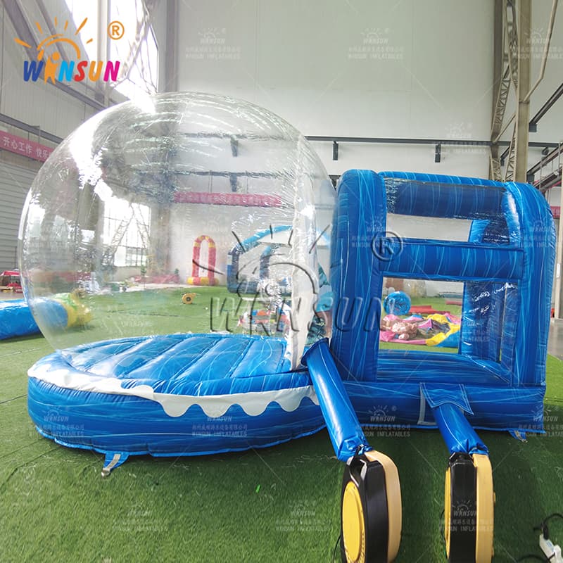 Customized Marble Inflatable Snow Globe with Entrance Tunnel