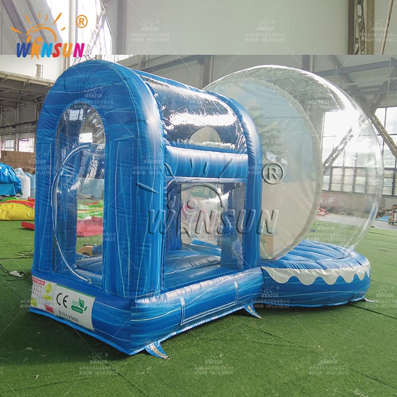 Customized Marble Inflatable Snow Globe with Entrance Tunnel